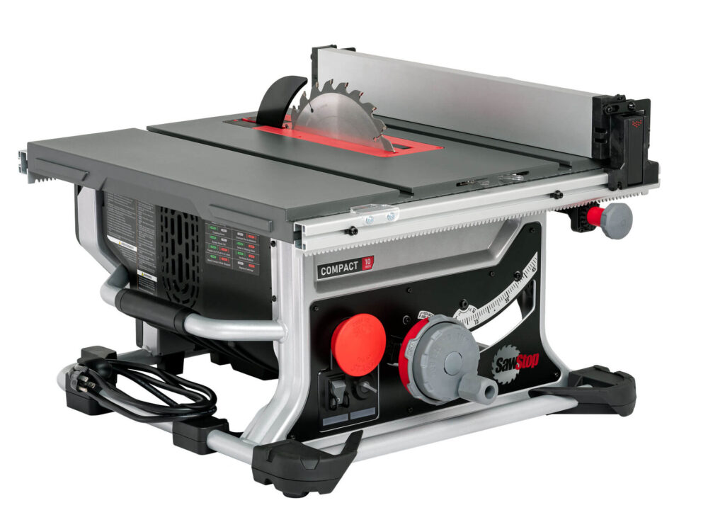 Compact Table Saw left side with no guard