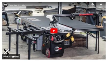 Upgrading from a SawStop Professional Cabinet Saw to an Industrial Cabinet Saw
