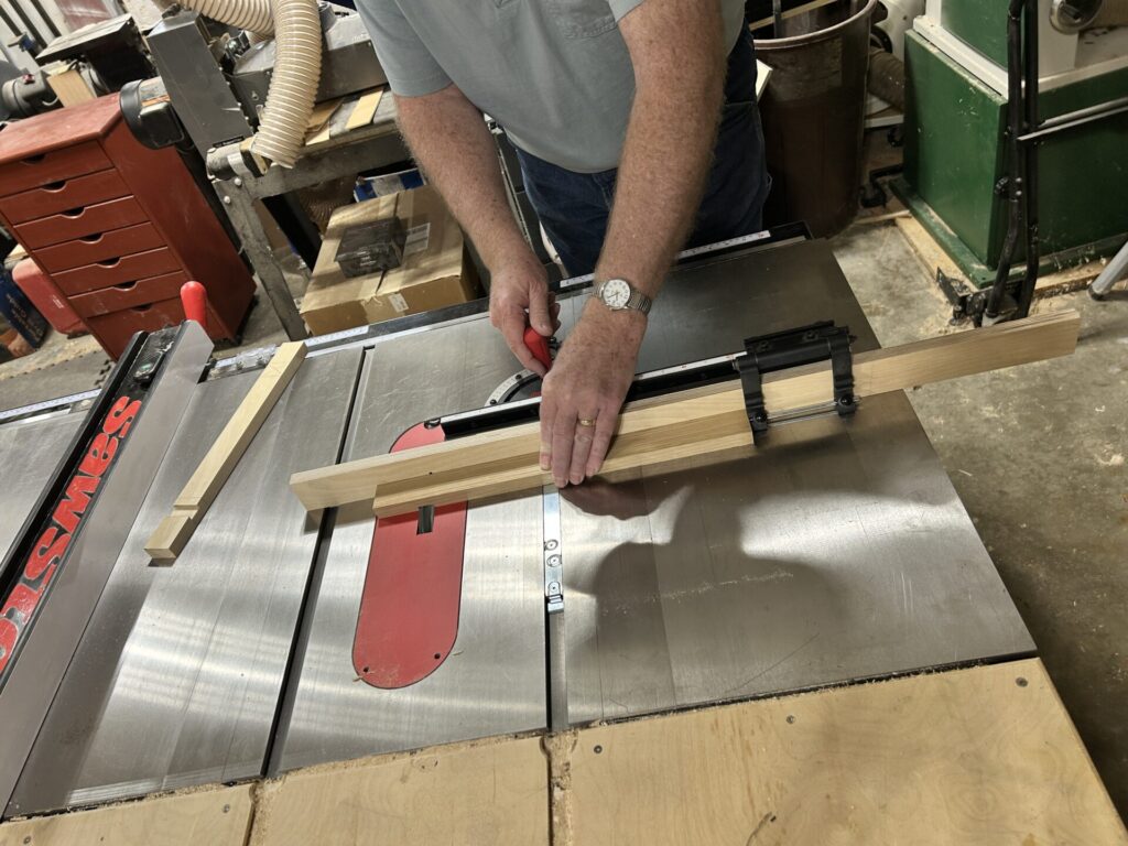 Cutting dado in white oak with miter gauge