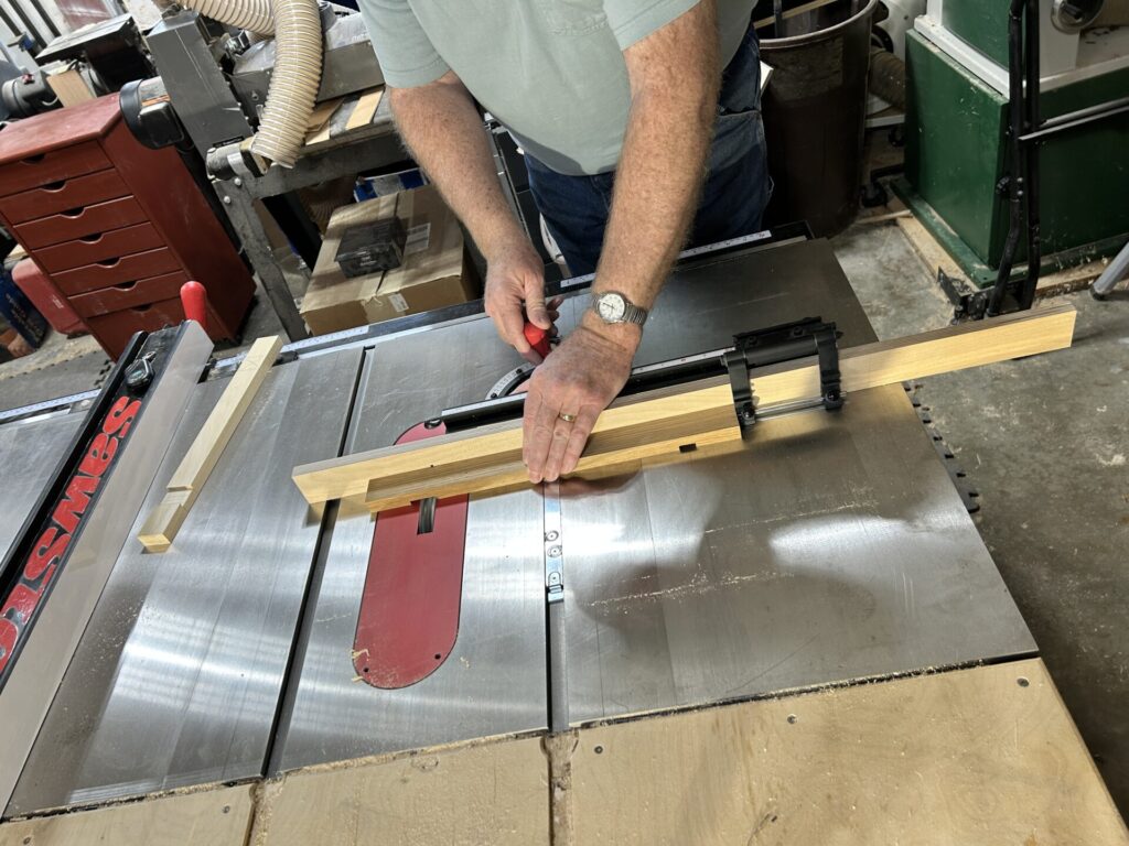 Cutting dado in white oak with miter gauge